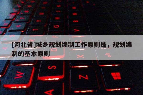 [河北省]城鄉規劃編制工作原則是，規劃編制的基本原則