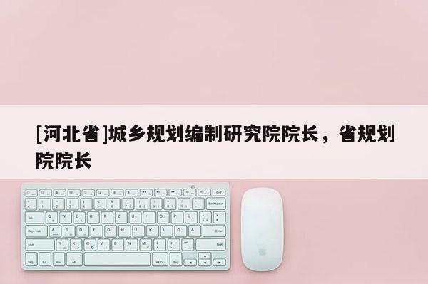 [河北省]城鄉規劃編制研究院院長，省規劃院院長