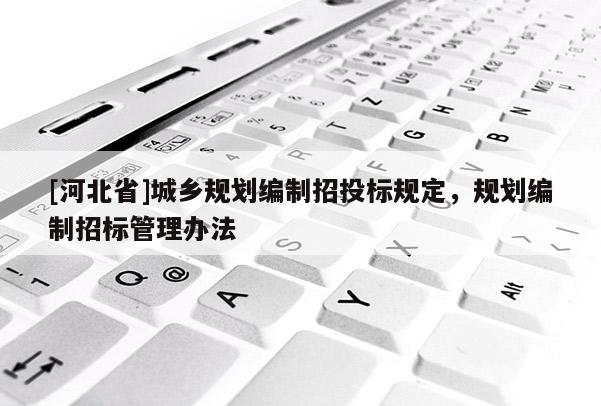 [河北省]城鄉(xiāng)規(guī)劃編制招投標(biāo)規(guī)定，規(guī)劃編制招標(biāo)管理辦法
