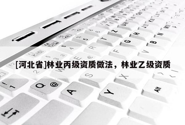 [河北省]林業丙級資質做法，林業乙級資質