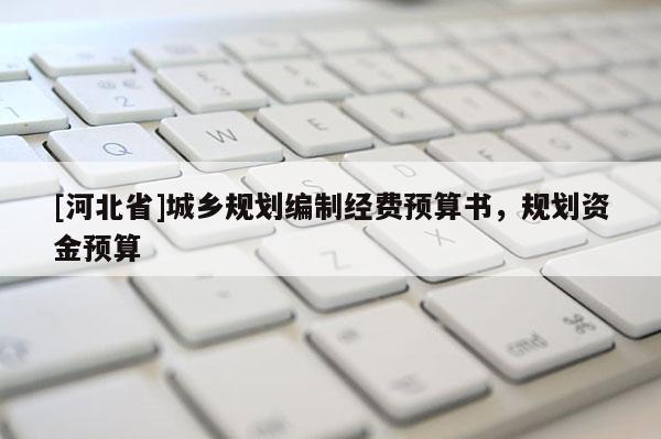 [河北省]城鄉規劃編制經費預算書，規劃資金預算