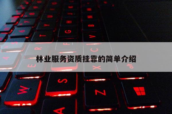 林業(yè)服務(wù)資質(zhì)掛靠的簡單介紹