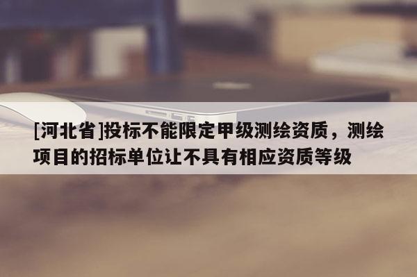 [河北省]投標(biāo)不能限定甲級(jí)測(cè)繪資質(zhì)，測(cè)繪項(xiàng)目的招標(biāo)單位讓不具有相應(yīng)資質(zhì)等級(jí)