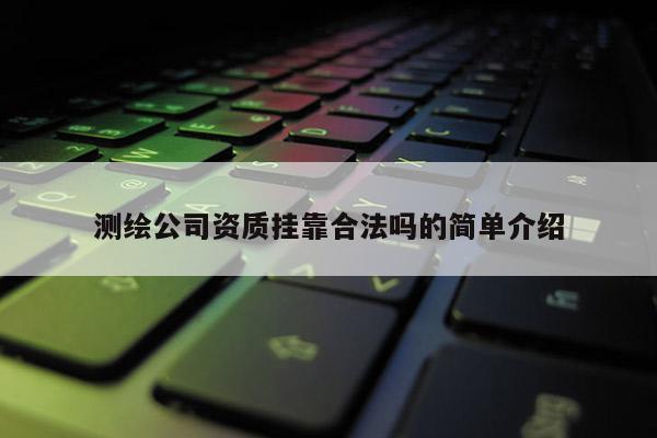 測(cè)繪公司資質(zhì)掛靠合法嗎的簡(jiǎn)單介紹