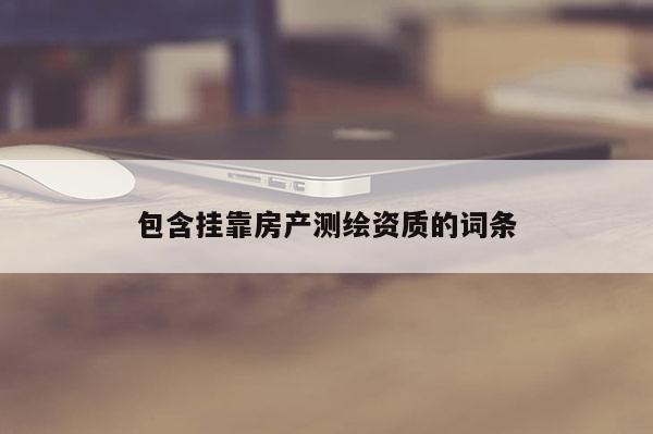 包含掛靠房產測繪資質的詞條