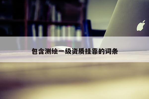 包含測繪一級資質掛靠的詞條
