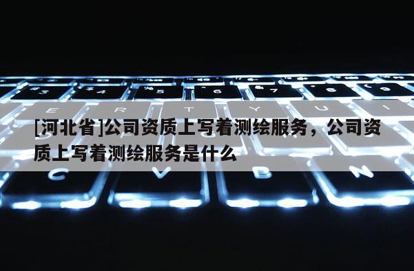 [河北省]公司資質上寫著測繪服務，公司資質上寫著測繪服務是什么