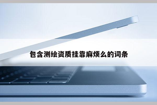 包含測繪資質掛靠麻煩么的詞條